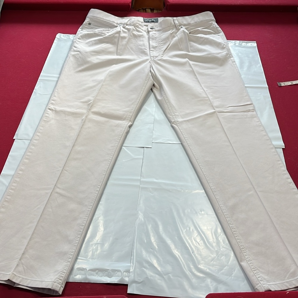 Hiltl John 38/34, 5 Pocket PANTS. Light Tan Beige cotton elastane like new mens